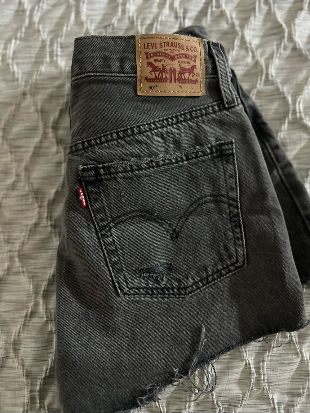 Levi's Black Cutoff Denim Shorts